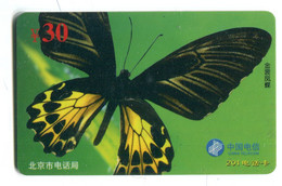 Télécarte China Telecom : Papillon - Butterflies