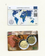 CARTE DE COLLECTION SANS PIECE LETTONIE EUROSYMBOLS INSTITUTE  ESI ID CARD MILLESIME 2020. - Lettland