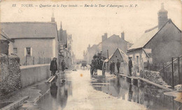 Tours    37:        Catastrophe. Quartier De La Fuye Inondé. Rue De La Tour D'Auvergne     (voir Scan) - Tours