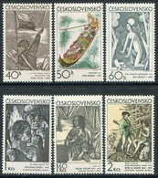 CZECHOSLOVAKIA 1971 Graphic Art  MNH / **  Michel 1981-86 - Unused Stamps