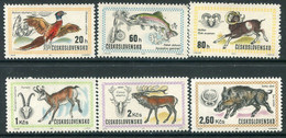 CZECHOSLOVAKIA 1971 Hunting Exhibition MNH / **  Michel 2014-19 - Unused Stamps