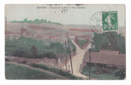 Beynes, Avenue De La Gare Et Vue Générale, 1913, éd. Meyrenaud - Beynes
