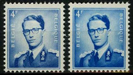 België 926P3 + 926P3b ** - Koning Boudewijn Met Bril - Fosforescerend Papier - Papier Phosphorescent - 1953-1972 Brillen