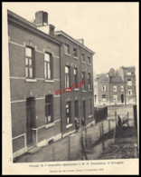 GRIVEGNEE. Pl. De L'ancienne Ecole. Groupe De 3 Immeubles Détruits Par Les Bombes Le 9 Novembre 1918. - Places
