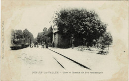 ** 95 - Val D' Oise - Nesles La Vallée - Gare Et Chemin De Fer Economique (Précurseur) - Carte Souple - Nesles-la-Vallée