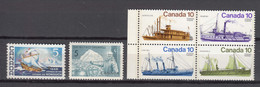 Canada Boats Ships 1965,1968,1976 Mi#382,423,644-647 Mint Never Hinged - Schiffe
