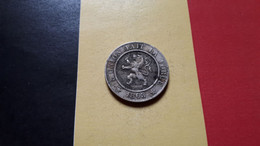 BELGIQUE LEOPOLD IER 10 CENTIMES 1863 FLAN CASSé LORS DE LA FRAPPE AU REVERS (NON NETTOYEE) - 10 Cent