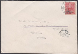 1927. JAPAN. 4 Sn On Cover To Sweden Cancelled TOKIO 11.12.22. Unusual Franking.  (Michel 115) - JF425788 - Cartas & Documentos