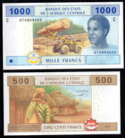 Banque Des Etats De L'Afrique Centrale Billet 500 Et 1000 Francs - Tsjaad