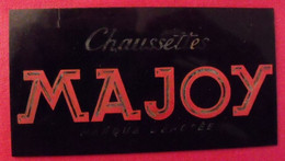 Plaquette Publicitaire Chaussettes Majoy. Plastique épais Noir - Autres & Non Classés