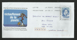 PAP PRET A POSTER MAUD FONTENOY RECHAUFFEMENT DE LA PLANETE - Enveloppes Repiquages (avant 1995)