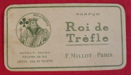 Carte Parfum Roi De Trèfle. F. Millot, Paris. Tessier, Candé, Maine-et-Loire - Reclame