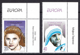 Macedonia 1996 Europa CEPT Faomus Women Mother Teresa Vera Ciriviri Religon Christianity, Set MNH - Mère Teresa