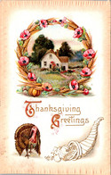 Thanksgiving Greetings With Turkey 1911 - Thanksgiving