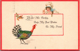 Thanksgiving Greetings With Turkey 1920 - Thanksgiving