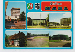 4370 MARL, Fussball-Stadion, Rathaus, Sporthalle, Stadttheater.... - Marl