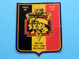 FNVG - NFOV ( Sticker / Autocollant ) Identificier / ID ( Details - Zie Foto's ) Afm. +/- 7 X 9 Cm.! - Andere & Zonder Classificatie