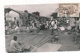 CPM Photo  21108 Côte D'Ivoire -Abidjan - Marché De Treicheville  ( Avec Tp AOF) -Envoi Gratuit - Côte-d'Ivoire