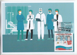 Russia Russland 2021 Mi3029 RU2805 Fight Against COVID-19 Coronavirus Medical Workers And Volunteers - Cartoline Maximum