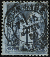 -Sage N°83  Type II  Ob  ( CAD  ) ROUEN- GARE.1880 - 1876-1898 Sage (Tipo II)