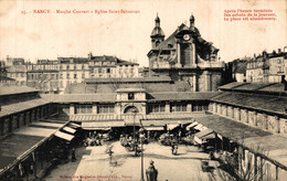 N°88011 -cpa Nancy -marché Couvert -église Saint Sébastien- - Marchés