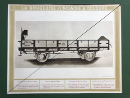 1910 Planche Train La BRUGEOISE  Wagon Chemins De Fer Du Pied Lo Chine China - Railway