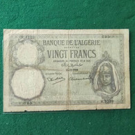 ALGERIA 20 Francs 1941 - Algerije