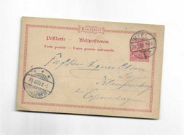 Ganzsachenkarte Aus Kiel Nach Klampenborg 1900 - Brieven En Documenten