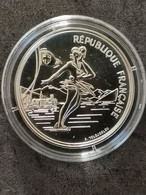 ESSAI / 100 FRANCS ARGENT ALBERTVILLE 92 PATINAGE ARTISTIQUE 1989 / JEUX OLYMPIQUE D'HIVER / JO / FRANCE - Essais, Piéforts, épreuves & Flans Brunis