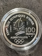 ESSAI / 100 FRANCS ARGENT ALBERTVILLE 92 SAUT A SKI 1991 / JEUX OLYMPIQUE D'HIVER / JO / FRANCE - Probedrucke