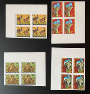 Benin 1979 Mi. 191 - 194 ND IMPERF Block Of 4 Faune Fauna Animaux Voie Régression Antilope Girafe Chimpanze Elephant - Elephants