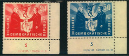 1951, Deutsch-Polnische Freundschaft Postfrisch Aus Der Rechten Unteren Bogenecke Mit Druckvermerk - Unused Stamps