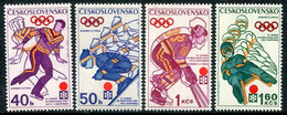 CZECHOSLOVAKIA 1972 Winter Olympic Games, Sapporo MNH / **  Michel 2050-53 - Unused Stamps
