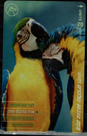 ISRAEL 2001 BEZEQ PHONECARD PARROTS  USED VF!! - Papegaaien & Parkieten