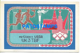 174056 RUSSIA MOSCOW OLYMPIAD RADIO QSL LU4MEE YEAR 1984 NO POSTAL POSTCARD - Radio