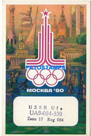 174058 RUSSIA MOSCOW OLYMPIAD RADIO QSL LU4MEE YEAR 1980 NO POSTAL POSTCARD - Radio