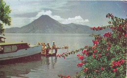 Guatemala Postcard Sent To Switzerland 6-12-1955 Lake Atitlan - Guatemala