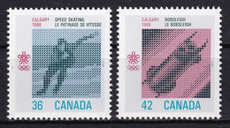 MiNr. 1031 - 1032  Kanada (Dominion)1987, 3. April. Olympische Winterspiele 1988, Calgary (III) - Postfrisch/**/MNH - Neufs