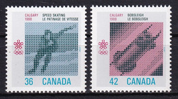 MiNr. 1031 - 1032  Kanada (Dominion)1987, 3. April. Olympische Winterspiele 1988, Calgary (III) - Postfrisch/**/MNH - Ongebruikt