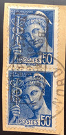 Guerre 1940 DUNKERQUE 4 VARIÉTÉ SURCH. RENV. S.Scheller 50c Mercure(France Frankreich Dünkirchen 2.WK Deutsche Besetzung - Guerre (timbres De)