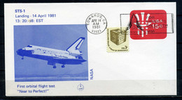 NASA FIRST ORBITAL FLIGHT STS-1 LANDING 13:20:48 EDWARDS. CA. APR.14.1981                                          CE851 - Noord-Amerika