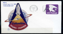 NASA STS-1 LIFTOFF APR.12.1981 7:00:03:983 EST COLUMBIA YOUNG CRIPPEN KENNEDY SPACE CENTRE APR.12.1981             CE850 - Noord-Amerika