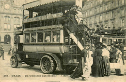 Paris * Un Omnibus Automobile * Ligne Gare Des Batignolles - Gare Montparnasse * Transport * Compagnie Générale - Nahverkehr, Oberirdisch