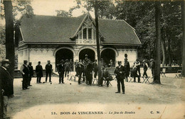 Paris * 12ème * Le Bois De Vincennes * Le Jeu De Boules * Pétanque Boulodrome - Parks, Gärten