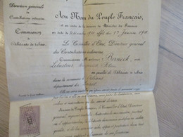 Tabac Orléans Loiret 1911 Autorisation Débits De Tabac à Mme Berneck - Historische Dokumente