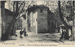 83   Cuers  -  Route De Nice  Et Rue De La Republique - Cuers