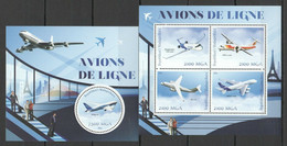 PE485 2014 AVIATION AIRPLANES TRANSPORT KB+BL MNH - Airplanes