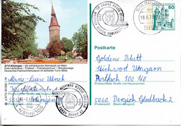 (BP)BRD Bildpostk.Wz50(Pf) Blaugrün "Schloß Neuschwanstein" P129 G5/75 "8710 Kitzingen" MWST 19.6.79 SOLINGEN - Illustrated Postcards - Used