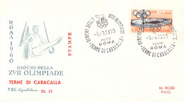 Italy Cover 1960 Rome Olympic Games - Terme Di Caracalla (DD34-30) - Summer 1960: Rome