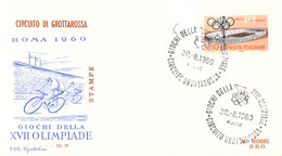 Italy Cover 1960 Rome Olympic Games - Circuito Di Grottarossa (DD34-30) - Summer 1960: Rome